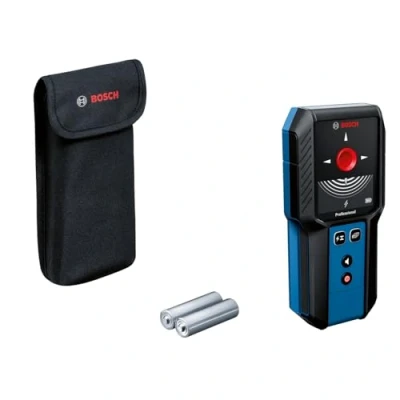 Imagen de Bosch Professional Dispositivo de localización GMS 120 27 (2 pilas AA, profundidad máxima detección metal no magnético/metal magnético/cables tensión/madera: 120/100/50/30 mm, bolsa