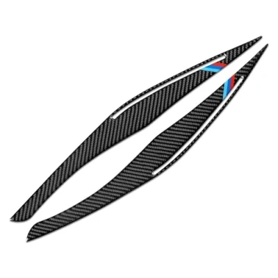Imagen de likaini Coche Cejas para BMW E90 E91 3 Series,párpados Faros Delanteros de Pegatinas Eyebroｗ Faros,M Carbon