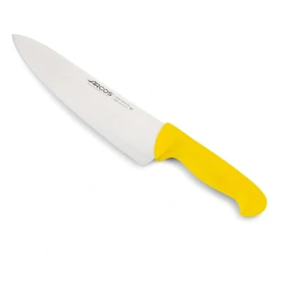Imagen de Arcos Cuchillo Chef Acero Inoxidable. Cocina Profesional multipropósito para Cortar y Limpiar Verduras. Mango ergonómico polioximetileno Hoja 250 mm. Serie 2900. Color Azul.