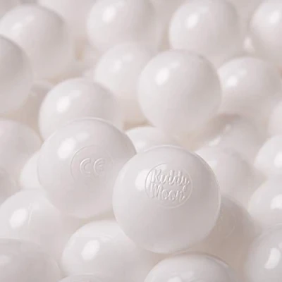 Imagen de KiddyMoon 1200/6Cm ∅ 6Cm Bolas Colores De Plástico para Piscina Niños, Blanco