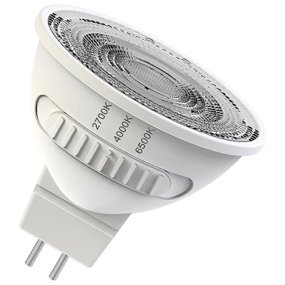 Imagen de OSRAM LED SPOT MR16 45 con tres colores de luz, GU5.3, 5.6W, 550lm, 2700K 6500K, blanco cálido, frío y luz diurna, cambios temperatura color, optimo consumo energía, larga vida