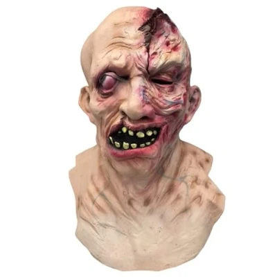 Imagen de Rubber Johnnies Máscara Jason Part IV, Halloween, terror, Crystal Lake Killer, calidad de película, látex, adulto, talla única, accesorios disfraz