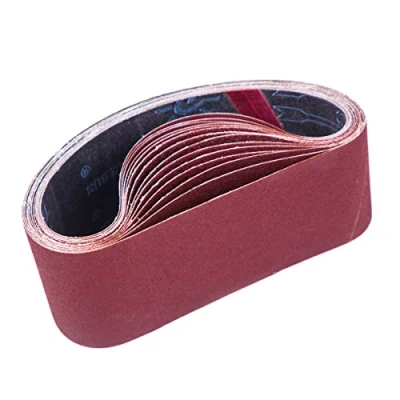 Imagen de STEBRUAM Bandas de Lija 75 x 533 mm,Banda Abrasiva 3 grano 80/120/150/240/400 para Lijadora Banda,para Quitar el Polvo, la Pintura y Pulir(15 piezas)