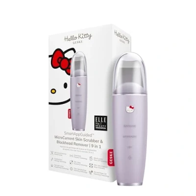 Imagen de GESKE x Hello Kitty SmartAppGuided™ MicroCurrent Skin Scrubber &amp; Blackhead Remover 9 en 1 Cuidado de la piel Dispositivo limpieza facial Antiedad Lifting Eliminador puntos negros