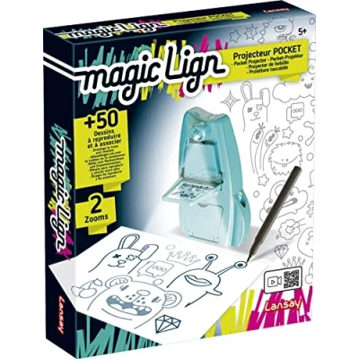Imagen de Lansay Projecteur Animals Magic Lign Proyector Pocket Dibujos y Colorear A Partir de 5 años, Multicolor, zzzz s (20522)