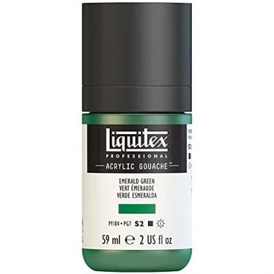 Imagen de Liquitex Professional Gouache acrílico extrafino viscocidad Baja, Tubo 59 ml, Verde Esmeralda,