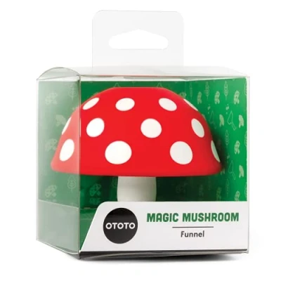 Imagen de OTOTO Mushroom pequeño embudo de cocina plegable con amplia abertura para tarros. Botellas silicona 100% apta alimentos y lavavajillas sin BPA