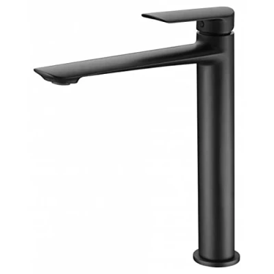 Imagen de Mice Grifo lavabo caño alto mezclador monomando de baño Griferia alta para lavamanos Color Negro mate BDG040 3NG
