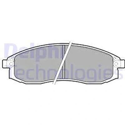 Imagen de DELPHI LP1759 Juego de pastillas freno con avisador acústico desgaste sin chapa antichirridos accesorios MITSUBISHI: L200 III Pick up