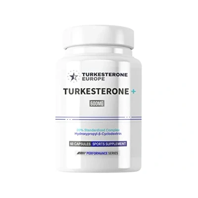 Imagen de Turkesterone 20% Complejo con Hidroxipropil Beta Ciclodextrina 60 Cápsulas (600mg) Europe®