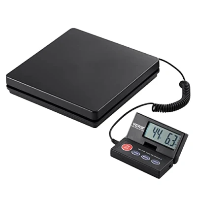 Imagen de VEVOR Balanza Digital para Envíos Rango de 10g 50kg Báscula Paquetes Precisión 2 g Postal Pantalla LCD Plegable 90 Equipajes Alimentada por CA/CC Certificado FCC