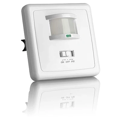 Imagen de SEBSON® 2X Detector de Movimiento Interior, Montaje Empotrado en Pared, LED Adecuado, Sensor Infrarrojos, Programable, Alcance 9m / 160