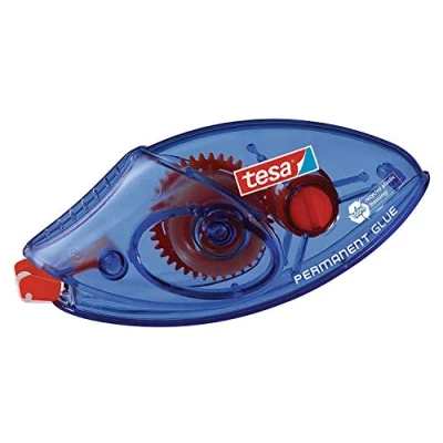 Imagen de tesa Roller ecoLogo Pegamento en Cinta Permanente Ambidiestro, Rodillo Adhesivo Ecológico con PET Resistente al Rompimiento, 8.5 m x 8.4 mm