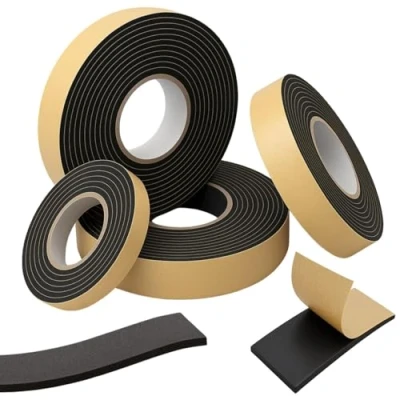 Imagen de Lumonic 10m EPDM cinta de estanqueidad autoadhesiva 15mm x 1mm I para ventanas y puertas junta ventana puerta caucho protección
