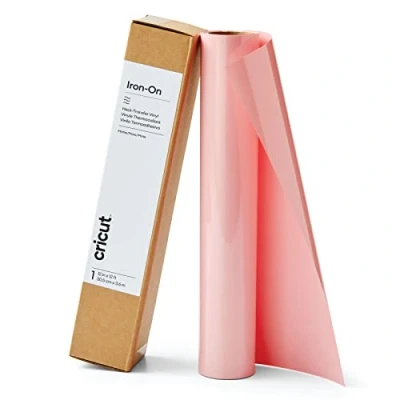 Imagen de Cricut Planchar Rubor 3,6 m (12 pies) Rollo de Vinilo Transferencia Calor (HTV) para Uso con Todas Las máquinas Corte, Blish, 3.6m (12ft)