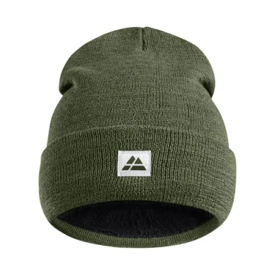 Imagen de DANISH ENDURANCE Gorro de Punto Estilo Beanie con Forro Polar, Suave y Elástico, Materiales Reciclados, para Hombre Mujer, Verde, One Size