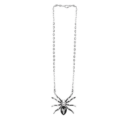 Imagen de Boland Collar con medalla Talismano araña Black Widow para adultos, plata, talla única, 72052