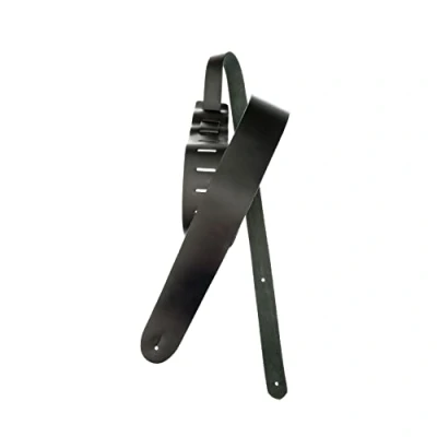 Imagen de D&#039;Addario Accessories Leather Guitar Strap Electric Strap, Acoustic &amp; Bass Classic Black
