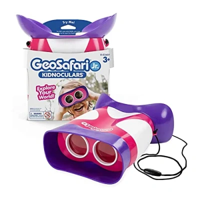 Imagen de Learning Resources Prismáticos infantiles rosas Kidnoculars GeoSafari Jr