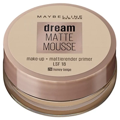 Imagen de MAYBELLINE Maquillaje Sueño Mate, Mousse Nueva York, Color 26 Honey Beige, 18 ml