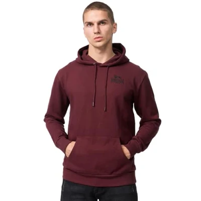 Imagen de Lonsdale Normale Passform Talmine Jersey con capucha, Hombre, Talla: Medium, Dark red