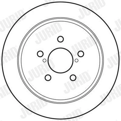 Imagen de JURID 562826JC Disco de freno 273,8, 10 5 macizo revestido sin tornillos SUBARU: Outback III, Legacy 4 Limousine,