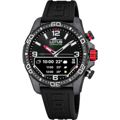 Imagen de LOTUS Reloj Hombre 20000/4 Connected D Caja de Fibra Carbono Negro Correa Caucho