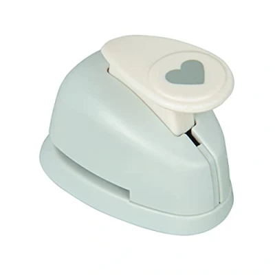 Imagen de Rayher Mini Paper Craft Punch with Heart Design, Small Lever for Card Making and Scrapbooking, 9mm, 3/8&quot;, 69157000