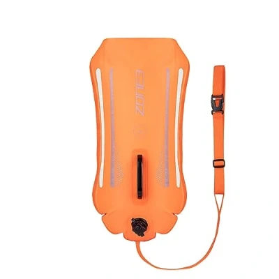 Imagen de ZONE3 Boya reciclada de 2 Luces LED 28 L para natación en Aguas Abiertas, Orange