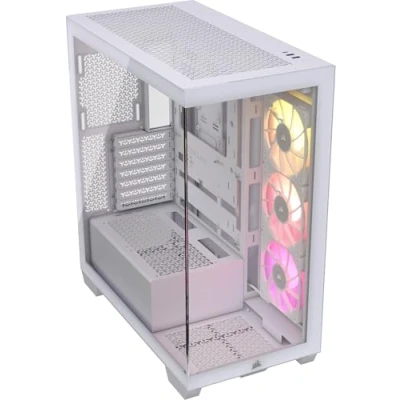 Imagen de CORSAIR iCUE Link 3500X RGB Media Torre ATX Caja de PC Cristal Templado Panorámico Compatible Placa Base Conexión Inversa 3X Ventiladores RX120 Incluidos Blanco