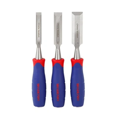 Imagen de WORKPRO Juego de Cinceles para Carpintería 3 piezas, Formones Madera 13mm/19mm/25mm, con Corte afilado y Mango Cómodo