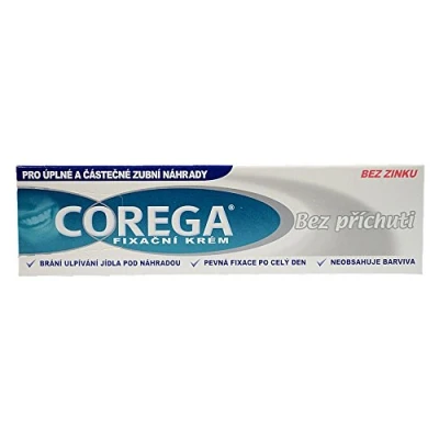Imagen de Corega crema adhesiva dentadura sin sabor zinc 40 g