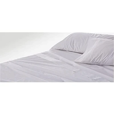 Imagen de Burrito Blanco Sábanas de Hostelería 150x190/200 Algodon Juego Sabanas Fácil Planchado Ropa Cama Color Gris Disponible en Más Medidas y Colores