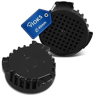 Imagen de VIOKS Lіebherr Filtro de carbón activo (45 mm diámetro, 2 unidades, repuesto para frigorífico Fresh Air 9096342 y FreshAir)