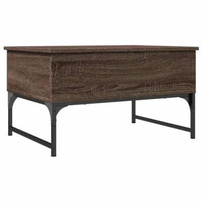 Imagen de vidaXL Mesa de Centro, Mesita Sofá con Almacenamiento, Mueble Auxiliar, Decoración para Salón Hogar, Madera Ingeniería Marrón Roble