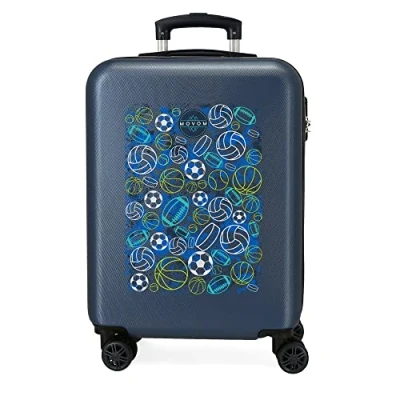 Imagen de Movom Balls Maleta de cabina Azul 38x55x20 cms Rígida ABS Cierre combinación lateral 35L 2 kgs 4 Ruedas dobles Equipaje Mano