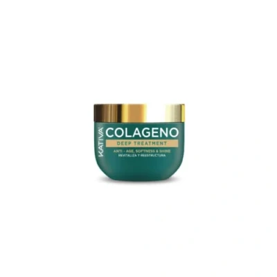 Imagen de Kativa Colágeno Tratamiento Intensivo Anti Age Revitalizante 300 ml Reestructura, Aporta Brillo y Suavidad Cabello Débiles Finos Mascarilla Pelo