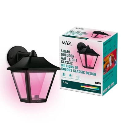 Imagen de WiZ Aplique LED Inteligente para Exterior, 9.5 W, Negro