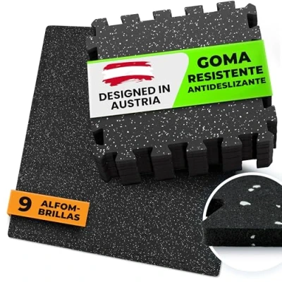 Imagen de Esterilla Fitness Puzzle para Suelos de Gimnasio Set Protección Goma Espuma Losas Caucho Máquinas Deporte, Alfombrilla Protector Expandible Tatami Tapiz Alfombra Colchonetas Pesas Gym
