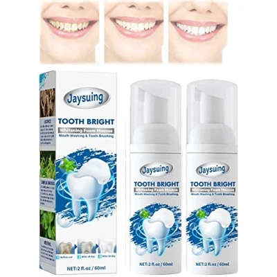 Imagen de espuma blanqueadora de dientes, pasta dientes limpiadora tipo prensado, cuidado bucal para blanquear los limpieza profunda las encías, elimina manchas