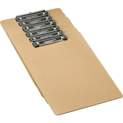 Imagen de Amazon Basics Portapapeles rígido, pack de 6, Marrón