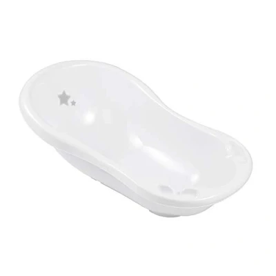 Imagen de keeeper Bañera Ergonómica con Tapón Stars, De 0 a 12 Meses, 84 cm, Maria, Blanco