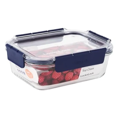 Imagen de LocknLock Cristal de primera clase con tapa Tritan rectangular, 1 litro