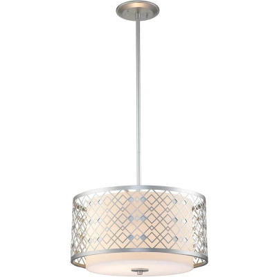 Imagen de Elstead Ziggy Lámpara colgante mediana, Ø 40 cm, plata