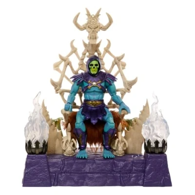 Imagen de Masters of the Universe MOTU Masterverse Skeletor, Figura de acción del villano con Trono Hueso, Báculo Havok, Serpiente y capa, juguete regalo para niños niñas +6 años, HXX63