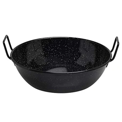 Imagen de Metaltex Sarten Honda Esmaltada, Acero Esmaltado. Color Negro 40 cm