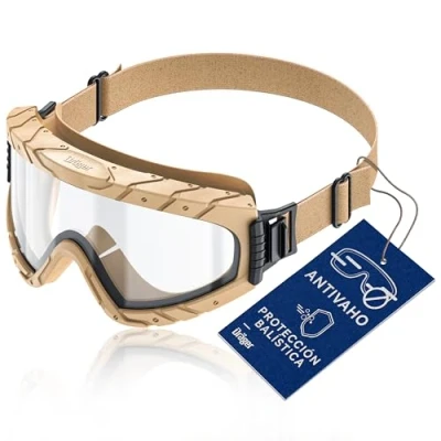 Imagen de Dräger X pect 4900 Gafa de visión completa antipolvo y antivaho, Para usuarios gafas obras, laboratorios, talleres Lente policarbonato resistente a los arañazos las roturas beige