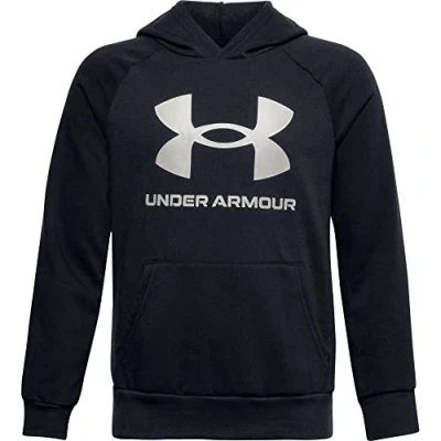 Imagen de Under Armour Rival Jersey con capucha para niños, Talla: 8a, Black