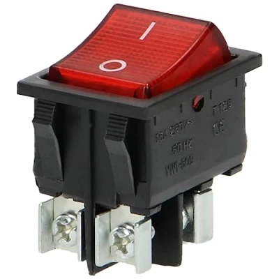 Imagen de Miratic Interruptor Basculante Iluminado Encendido Apagado 230V 16A 50Hz (carcasa negra/botón rojo)
