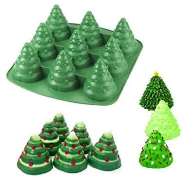 Imagen de Bluelover 3D Árbol De La Torta Del Molde Silicona Galleta Navidad Hornada Chocolate